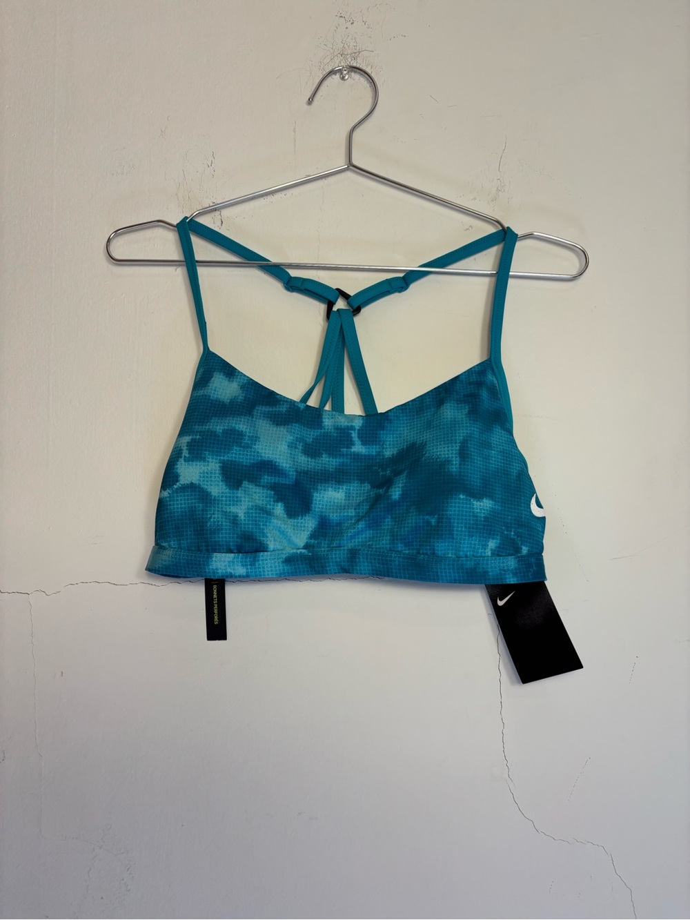 Nike Teal Patterned Strappy Sports Bra